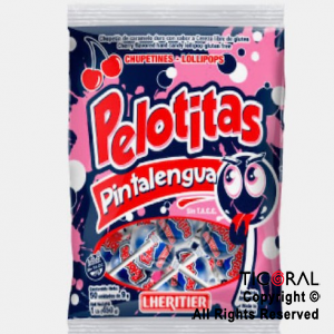CHUPETINES PELOTITAS PINTALENGUA X 50 UNIDADES